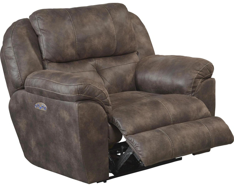 Catnapper Ferrington Power Headrest Lay Flat Recliner in Dusk