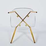 Transparent Plastic Seat Dining Chair (Set of 4)