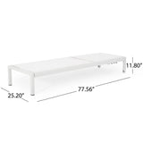 Outdoor Patio Chaise Lounge With 5 Reclining Positions