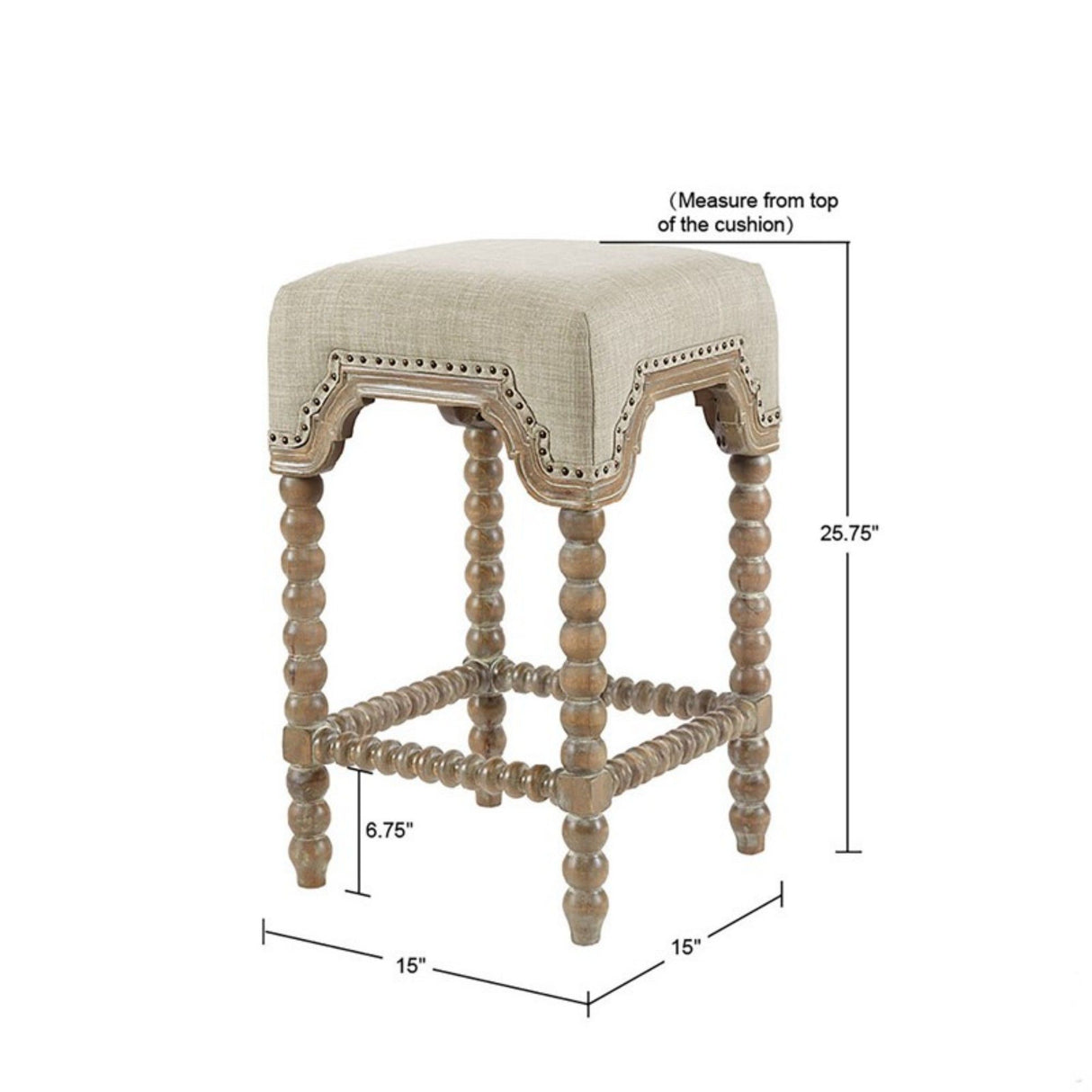 Christine - Counter Stool - Light Gray