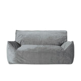 Fila - Velveteen Oversized Seater Bean Bag Chair With Armrests