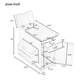 Vintage Flip Top Side Table With USB Ports