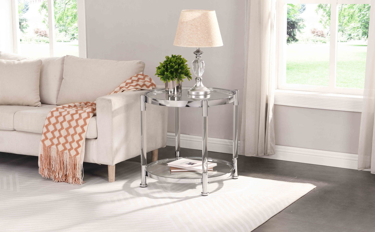 Contemporary Round Tempered Glass Table