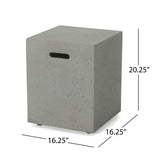 Modern Tank Holder Side Table With Smooth Concrete Surface