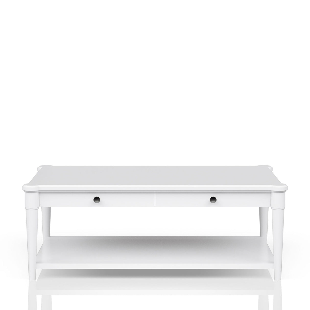 Cocktail Table With Two Storage Drawers And Casters