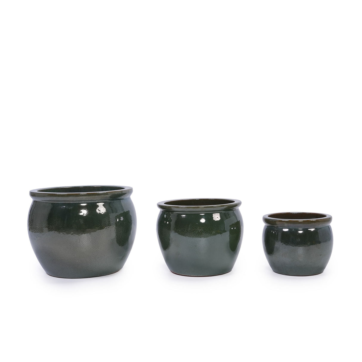 3 Pieces Ceramic Flowerpot, Planter For Patio, Garden Or Windowsills