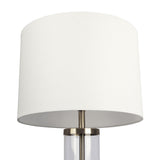 Luna - Table Lamp With On / Off Switch Clear Body Base - Clear / Silver / White