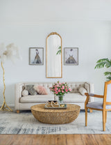 Wood Floor Mirror, Full Body Mirror Dressing Make Up Mirror For Bathroom