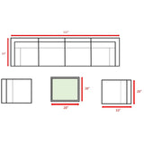 Seating Set With Cushions Handcrafted Wicker Design