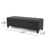 Glouster - Contemporary Storage Ottoman With Button Tufted Design