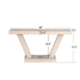 Vintage Distressed Wood Entryway Bench With 2 Tier Storage Cabinet