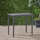 Outdoor Minimalist Acacia Wood Rectangle Bar Table