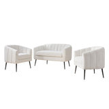 3 Piece Living Room Furniture Set Sofa & Armchairs