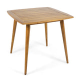Modern Indoor Square Acacia Wood Dining Table With Toothpick Leg Design