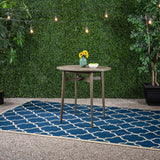 Outdoor Acacia Wood Bar Table With Slat Top