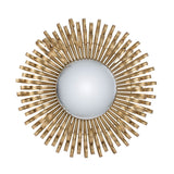 Sunburst Design Wall Mirror Decorative en For Entryway, Modern Living Room - Gold