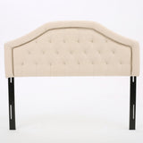 Queen & Full Size Headboard With Diamond Tufting And Nailhead Trim - Beige