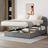 Upholstered Platform Bed With Hydraulic Storage System