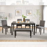 Modern Dining Table Set With Upholstered Chairs For Dining Room