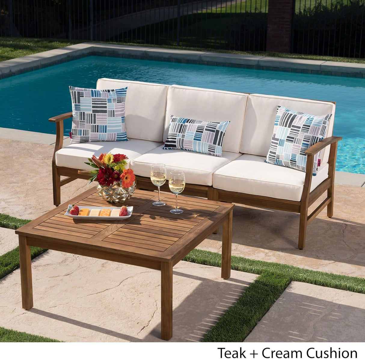 Perla - 3 Seater Sofa And Table Set