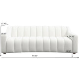 Marcus - Luxury Tight Back Boucle Couch - Cream / Creamy White / Ivory