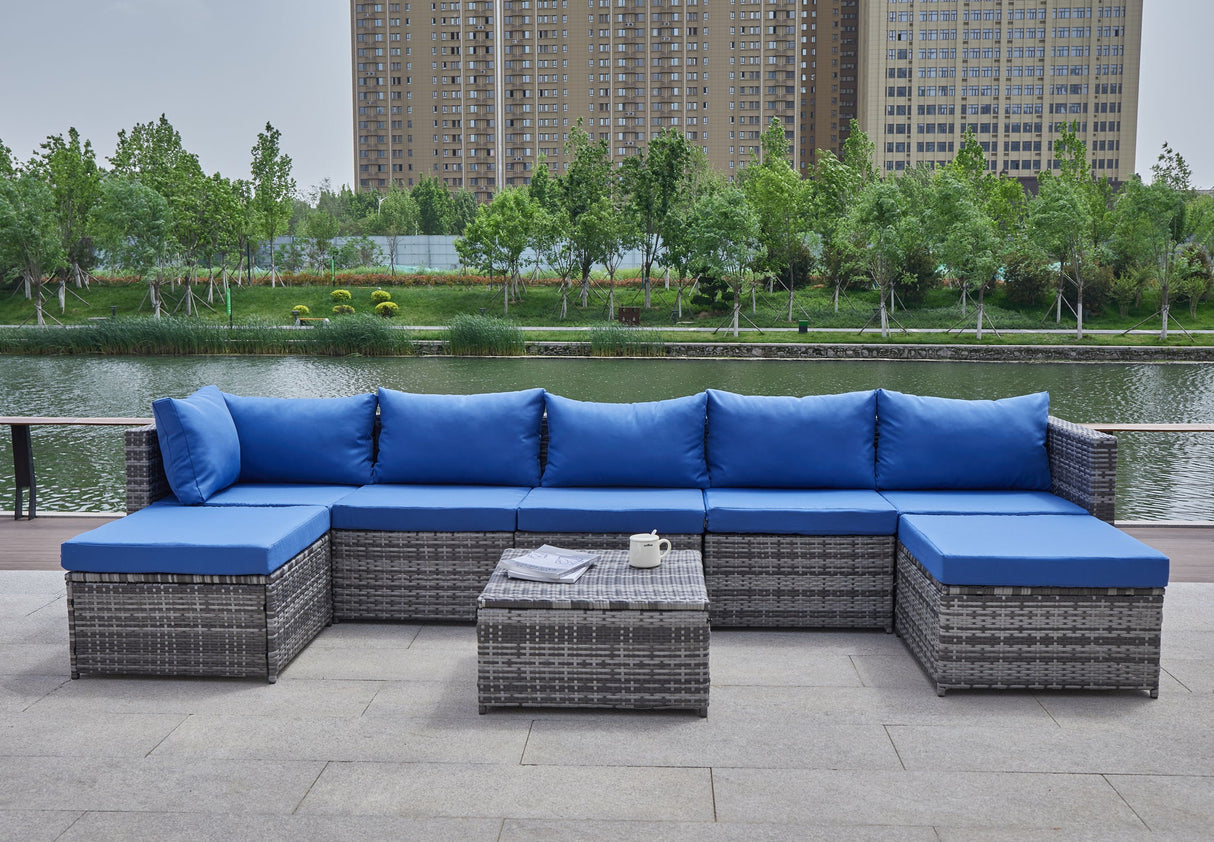 Patio Sofa With Cushions