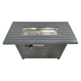 Propane Outdoor Fire Pit Table With Lid High-Quality Materials - Gray