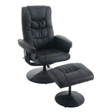 Recliner Chair With Ottoman, 360° Swivel Massage Lounge Chair With 5-Point Vibration & Heated Seat