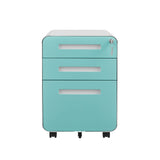3 Drawer Mobile File Cabinet Under Desk Office, Simple Style Versatile Storage Cabinet For Legal / Letter / A4 Files, 5 Wheel Design Anti-Tilting Cold Rolled Steel Waterproof Moisture-Proof