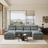 Modular Sectional Sofa Cloud Couch With Double Chaise Lounge