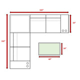 Modern Patio Rattan Sectional Set With Cushions