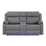 Blanche - Reclining Set With LED Lights With Pillow Top Arms