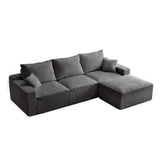 L Shaped Sectional Sofa, Full Compression 3 Seater Cloud Couch With Chaise