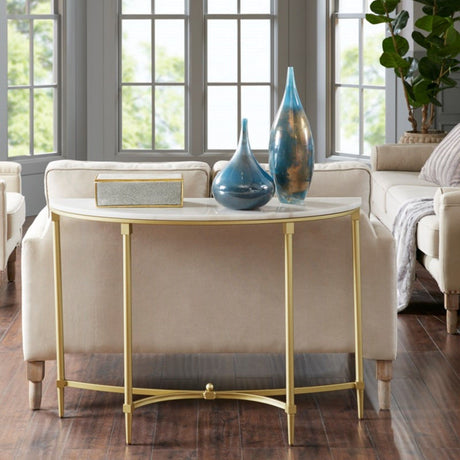 Bordeaux - Console Table - White / Gold