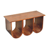 Triple Open Style Coffee Table - Beige / Brown