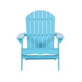 Malibu Transitional Adirondack Chair With Foldable Design - Blue