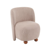 Modern Low Back Accent Upholstered Armless Living Room Chairs, Round Feet
