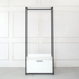 Fiona - Contemporary Wood And Metal Walk In Closet With Drawers