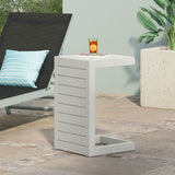 Aluminum Outdoor C - Shaped Side Table For Patio