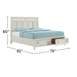 Storage Bed With Panel Headboard And Spacious Footboard Drawers