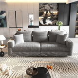 Plush Corduroy 4 Seat Sofa, Modern Comfy Upholstered Sofa Cloud Couch, Deep Seat Couches With Soft Pillows