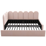 Upholstered Daybed With Metal Slatted Base