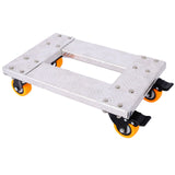 Heavy Duty Furniture Dolly Trolley Car, Aluminum Frame With 3" Tpu Professional Casters, Brake Option