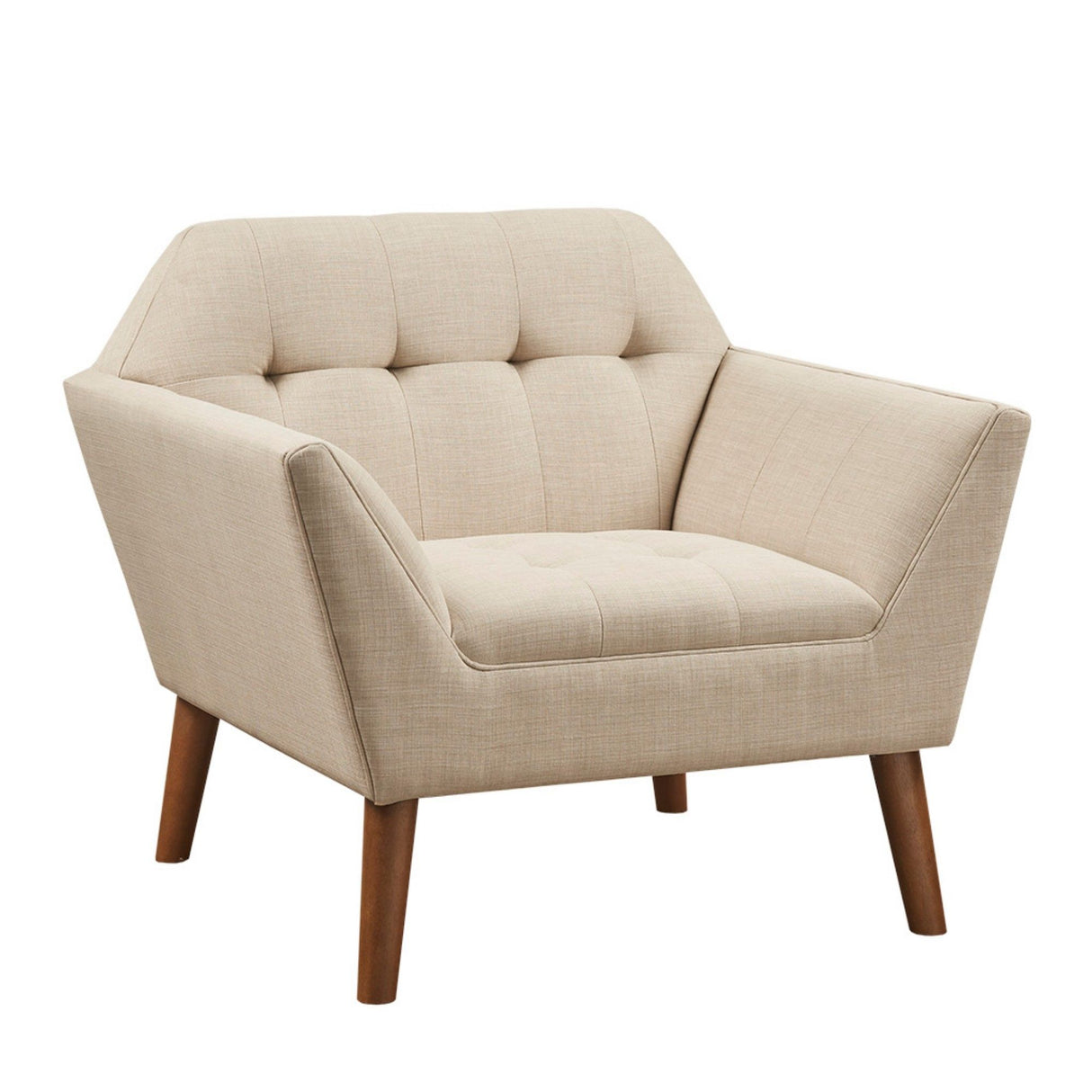Modern Lounge Chair With Button Tufting