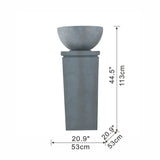 Zen Bowl Water Fountain, Outdoor Bird Feeder / Bath Fountains, Relaxing Water Feature For Garden