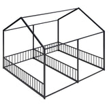 House Platform Beds, 2 Shared Beds, Metal Frame With Guardrails