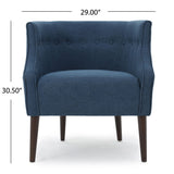 Contemporary Upholstered Club Chair With Button Tufting