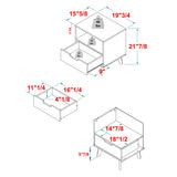 Modern 1 Drawer Nightstand With Open Cubby