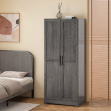 Danbury - Wood Wardrobe - Gray