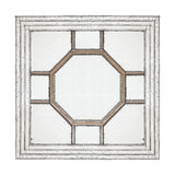 Antique Style Decorative Square Wall Mirror With Mirrored Frame, Wall Decor For Living Room Entryway, Console Lean Against Wall - Silver